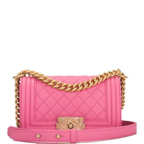 chanel boy small pink and gold|chanel boys handbags.